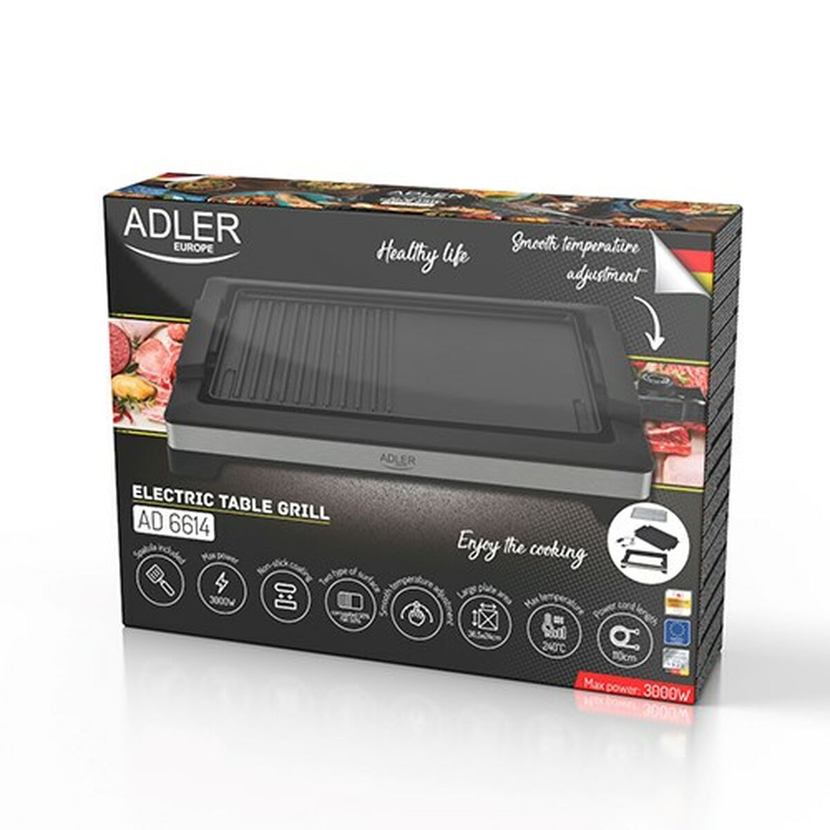 Elektryczny Grill Adler AD 6614 3000 W